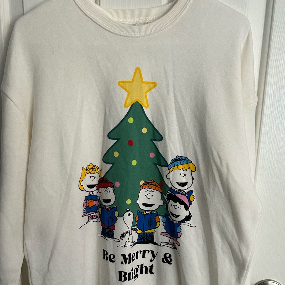 Grayson Social Juniors Peanuts Sleep Shirt Tunic Holiday - Picture 2 of 9